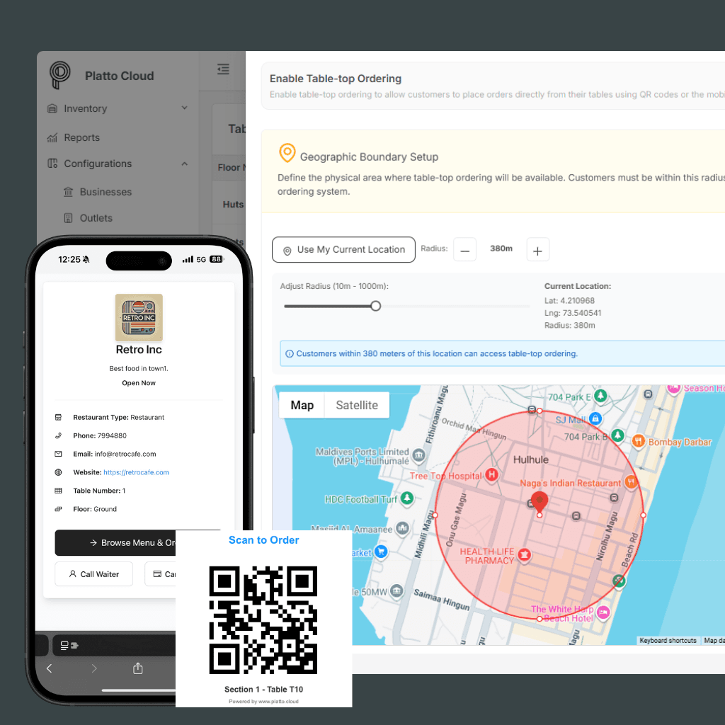 Table-top (QR Code) Ordering